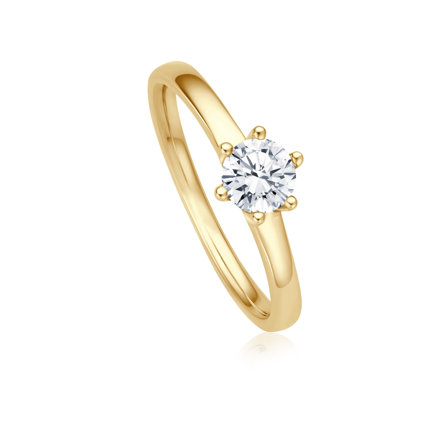 Krebber Essentials Diamant Damenring in Gelbgold bei Juwelier Krebber in Mönchengladbach-Rheydt.