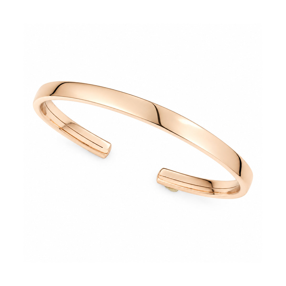 Krebber Essentials Polierte Armspange aus 18 Karat Gold, 4,5 mm, Produktansicht, bei Juwelier Krebber in Mönchengladbach-Rheydt