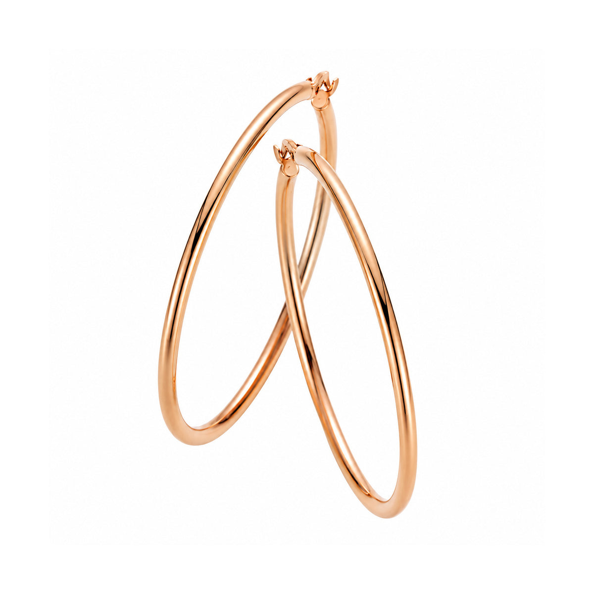 Krebber Essentials Creolen aus 18 Karat Gold, 45 mm, Produktansicht, bei Juwelier Krebber in Mönchengladbach-Rheydt