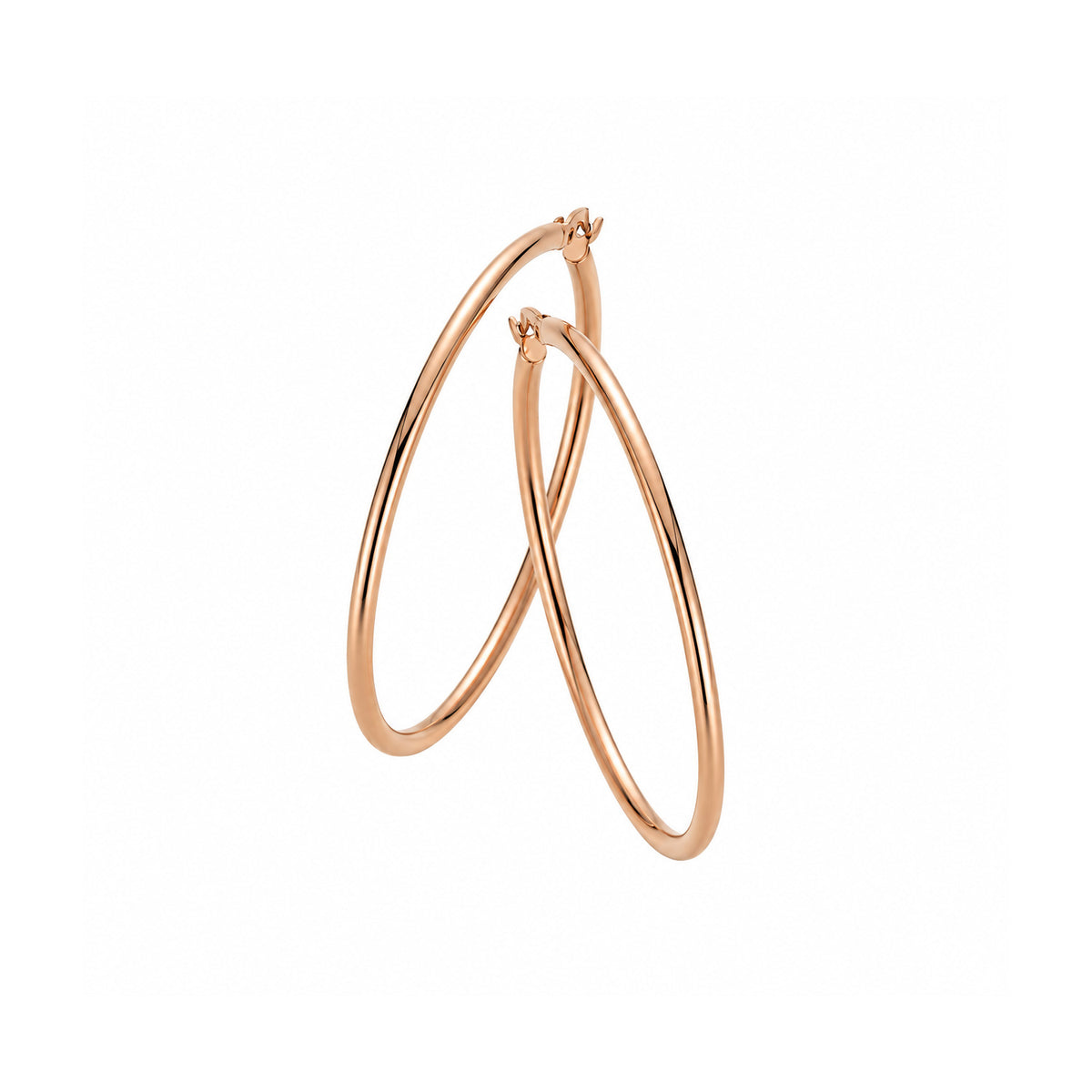 Krebber Essentials Creolen aus 18 Karat Gold, Produktansicht, bei Juwelier Krebber in Mönchengladbach-Rheydt