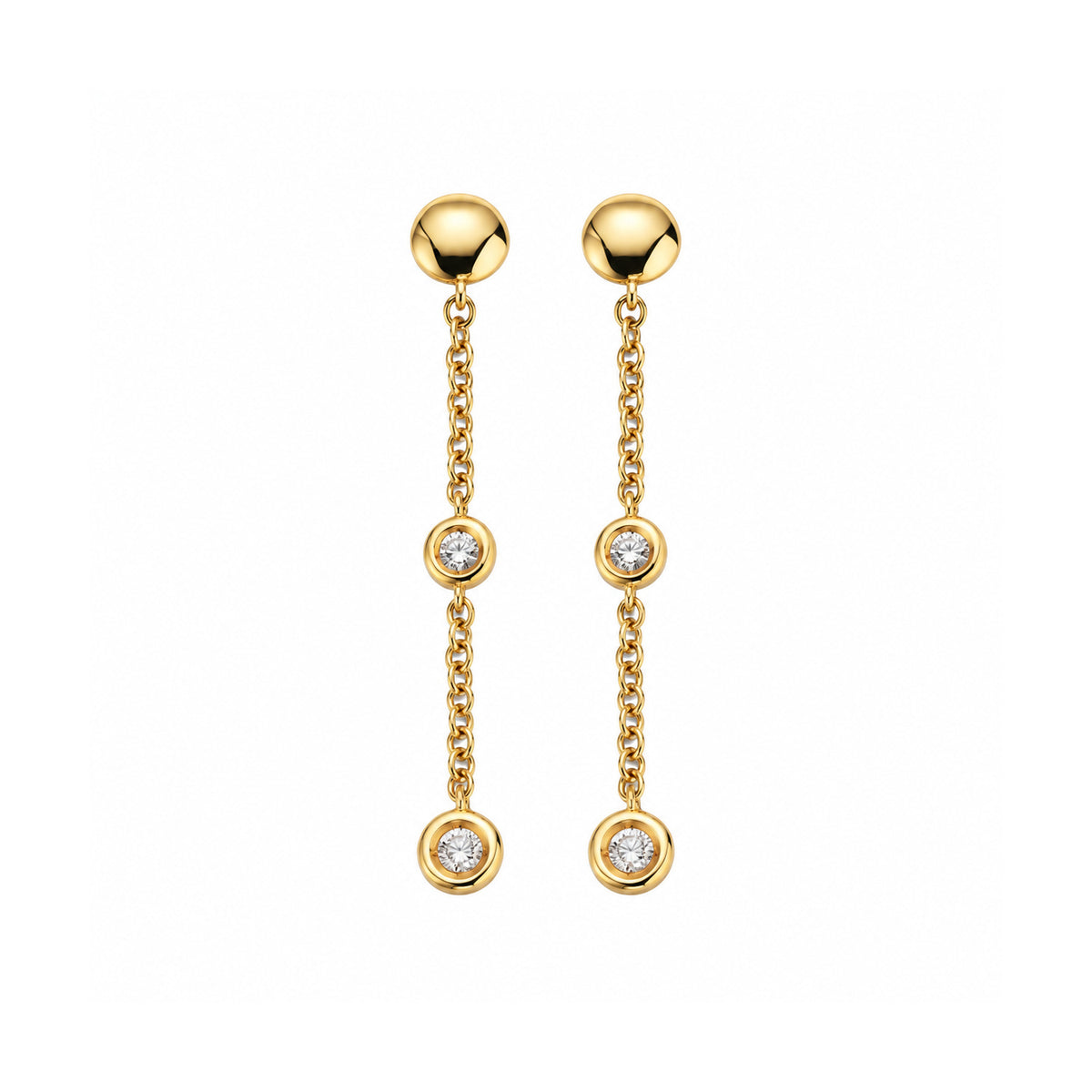 Krebber Essentials Y-Collier mit Diamanten aus 18 Karat Gold, 0,36 ct, Produktansicht, bei Juwelier Krebber in Mönchengladbach-Rheydt
