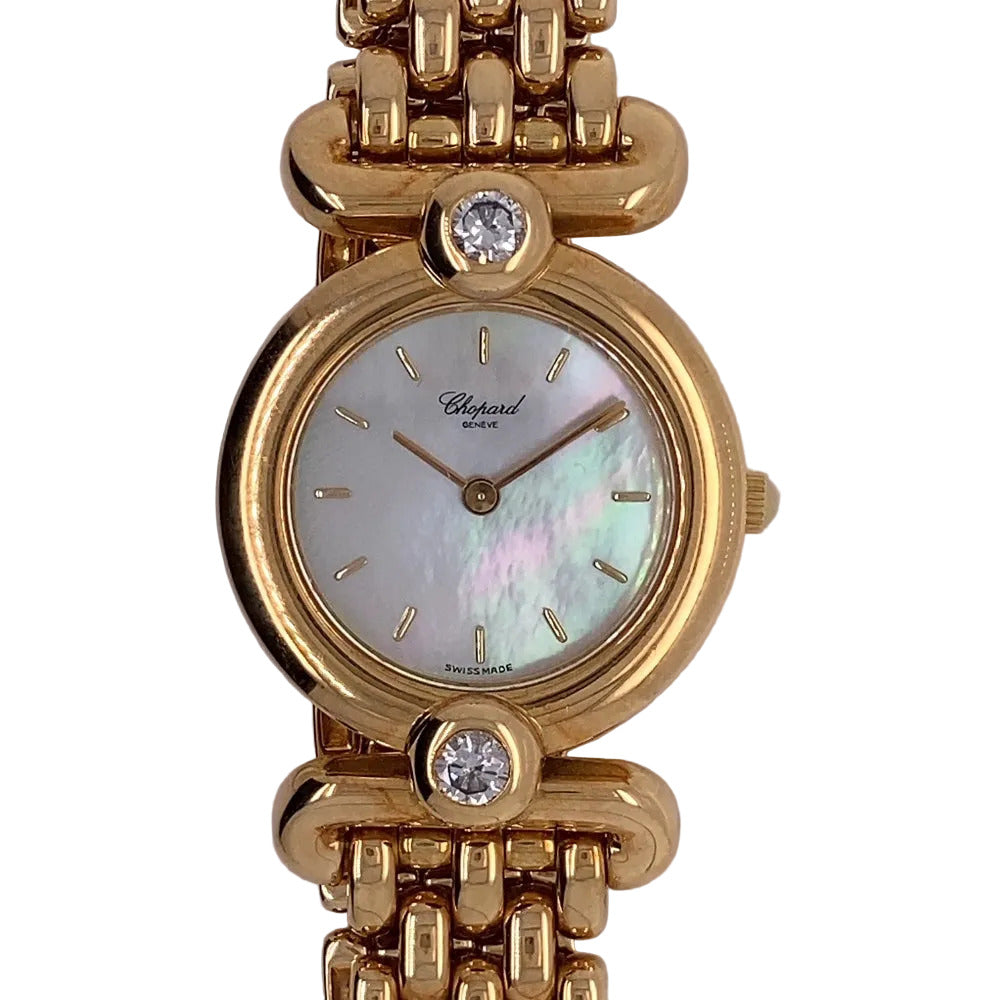 Chopard Gelbgold Damenuhr mit Diamanten bei Krebber in Mönchengladbach-Rheydt