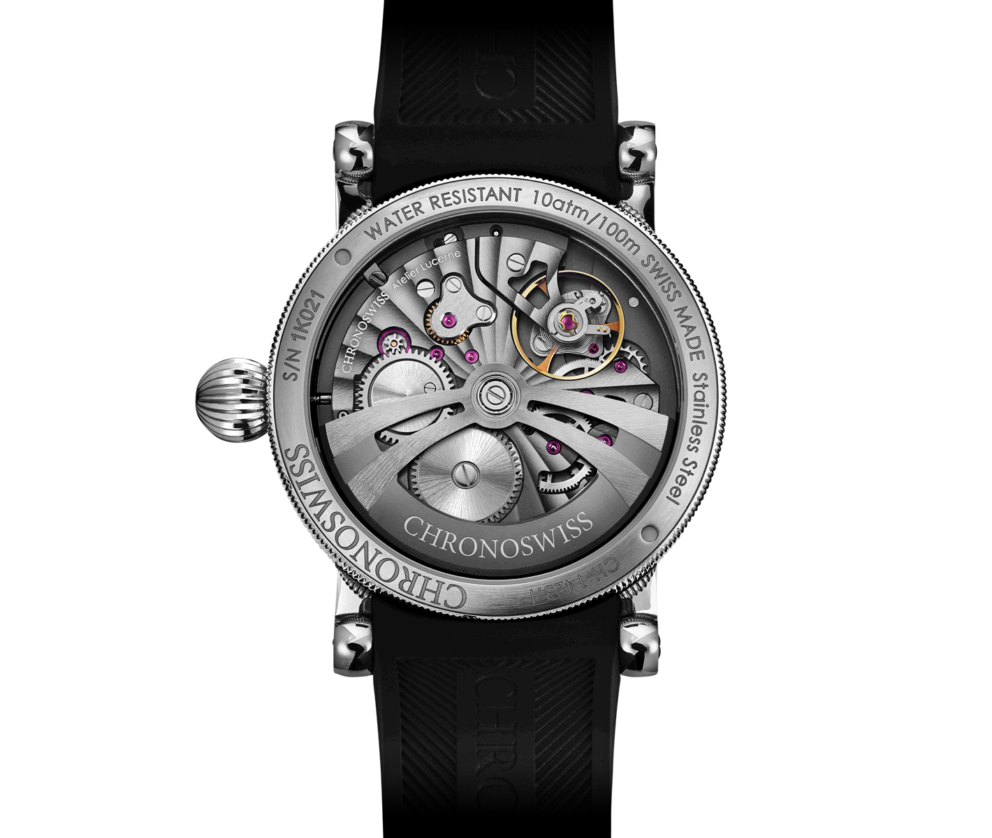 Chronoswiss Delphis Horizon hinten CH-1423T.1E-BKHB Uhr Juwelier Krebber Mönchengladbach Rheydt