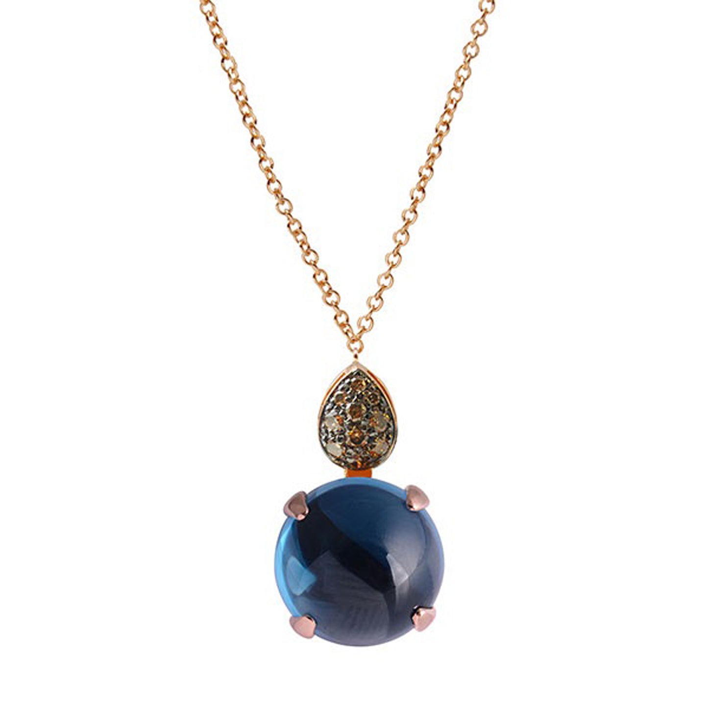 Anhänger mit Kette mit braunen Diamanten 0,22 ct aus 18 Karat Gold aus der Kollektion Krebber Colors bei Juwelier Krebber in Mönchengladbach-Rheydt