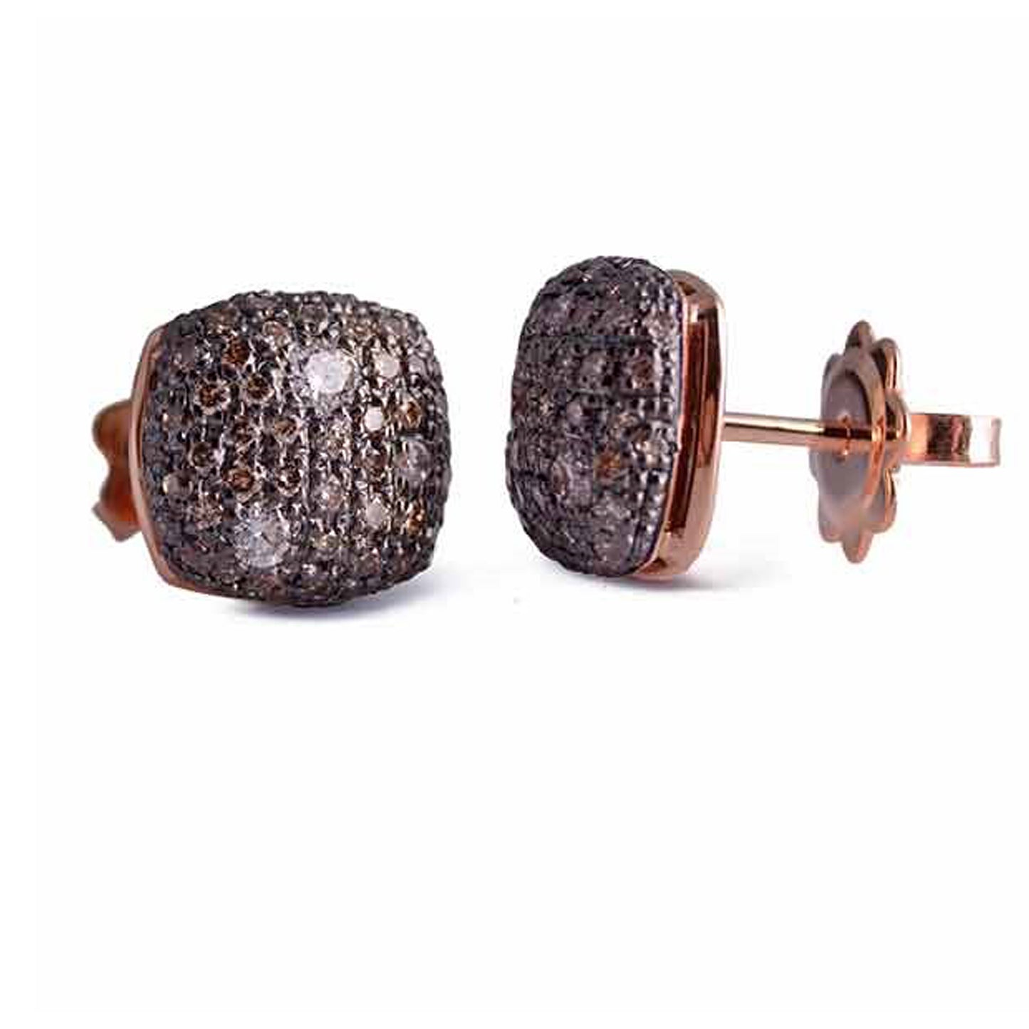 Ohrstecker mit braunen Diamanten 0,88 ct aus 18 Karat Gold aus der Kollektion Krebber Colors bei Juwelier Krebber in Mönchengladbach-Rheydt