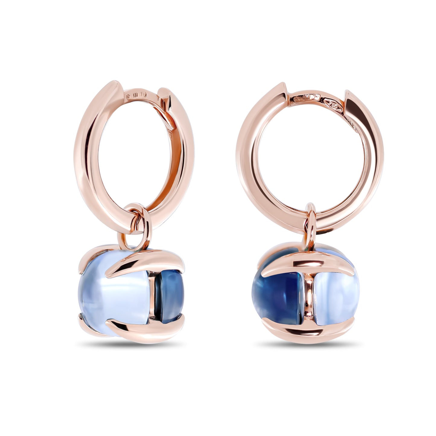 Candy Creolen mit Topasen aus 18 Karat Gold aus der Kollektion Krebber Colors bei Juwelier Krebber in Mönchengladbach-Rheydt