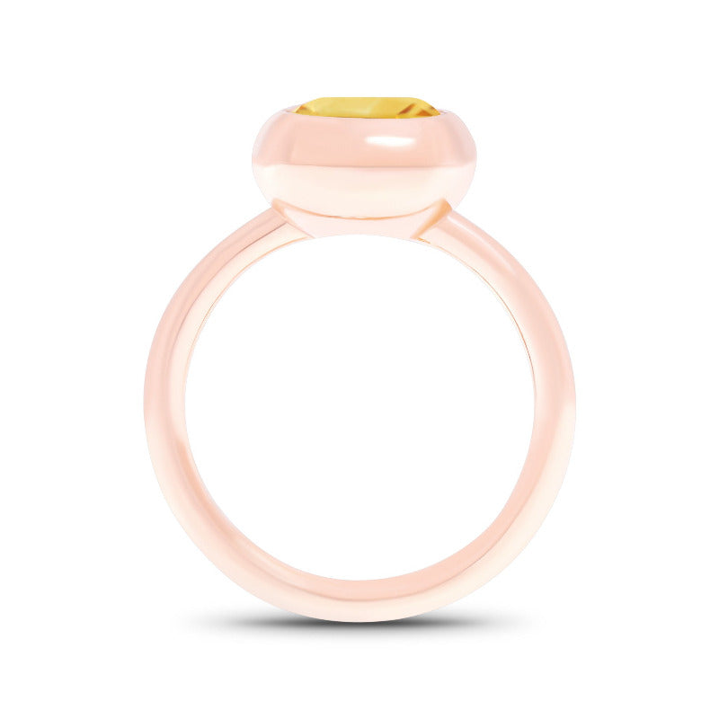 Krebber Colors Ring mit Citrin aus 18 Karat Roségold bei Juwelier Krebber in Mönchengladbach-Rheydt