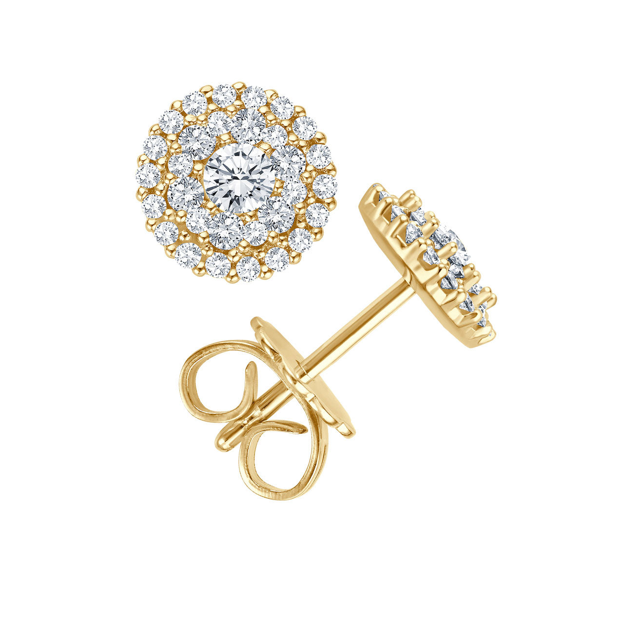 "Krebber Essentials" Kollektion Gelbgold Diamantbesetzten Ohrstecker bei Juwelier Krebber in Mönchengladbach-Rheydt