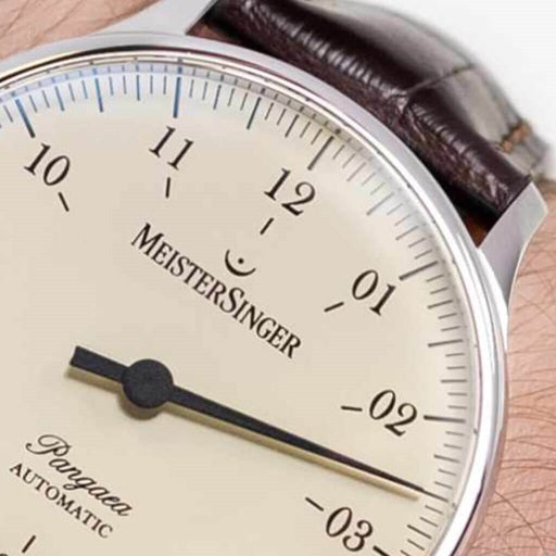 MeisterSinger Pangaea Elfenbein PM9903 Uhr Juwelier Krebber Mönchengladbach Rheydt