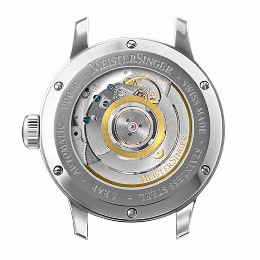MeisterSinger №03 38mm Uhr Sonnenschliff Blau Automatikwerk Juwelier Krebber Mönchengladbach Rheydt