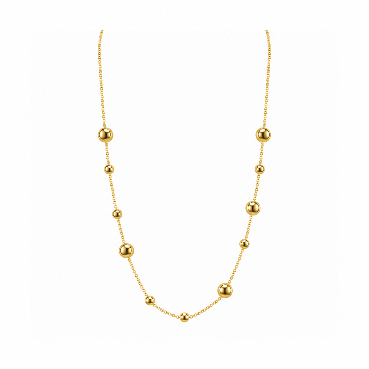 Krebber Essentials - Poliertes Collier aus 18 Karat Gold