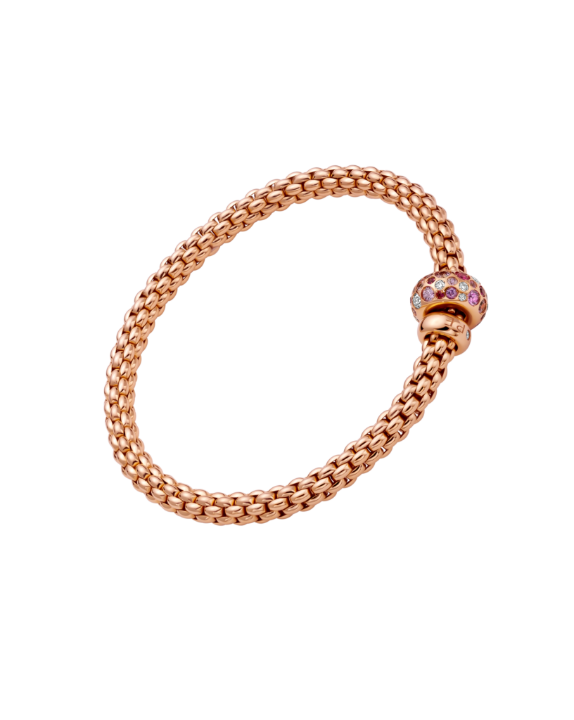 FOPE - Solo Flex’it Armband mit Diamanten und rosa Saphiren Größe S bei Juwelier Krebber in Mönchengladbach-Rheydt
