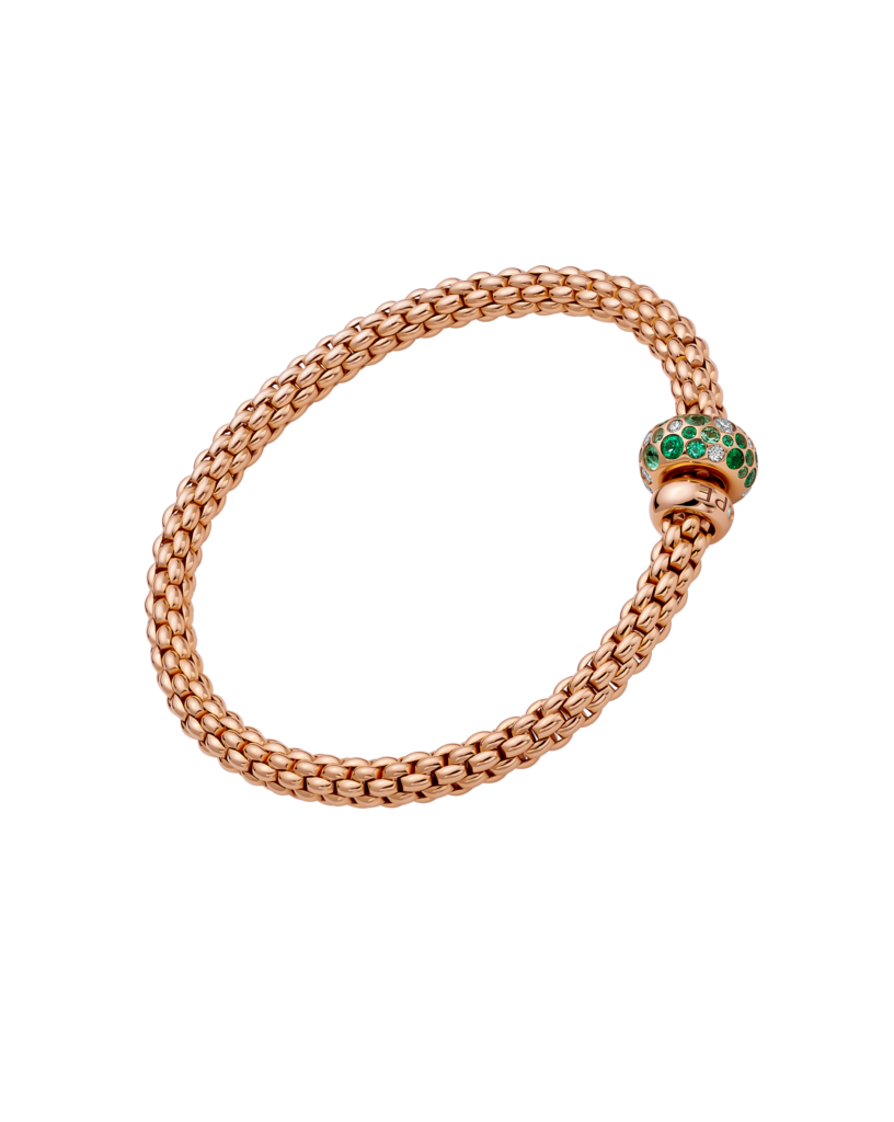 FOPE - Solo Flex’it Armband mit Diamanten und Smaragden Größe S bei Juwelier Krebber in Mönchengladbach-Rheydt