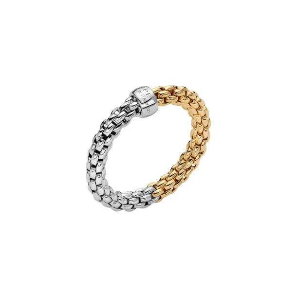 FOPE Zweifarbiger Flex'it Ring mit rundem Kettengeflecht - Juwelier Krebber in Mönchengladbach-Rheydt seit 1914
