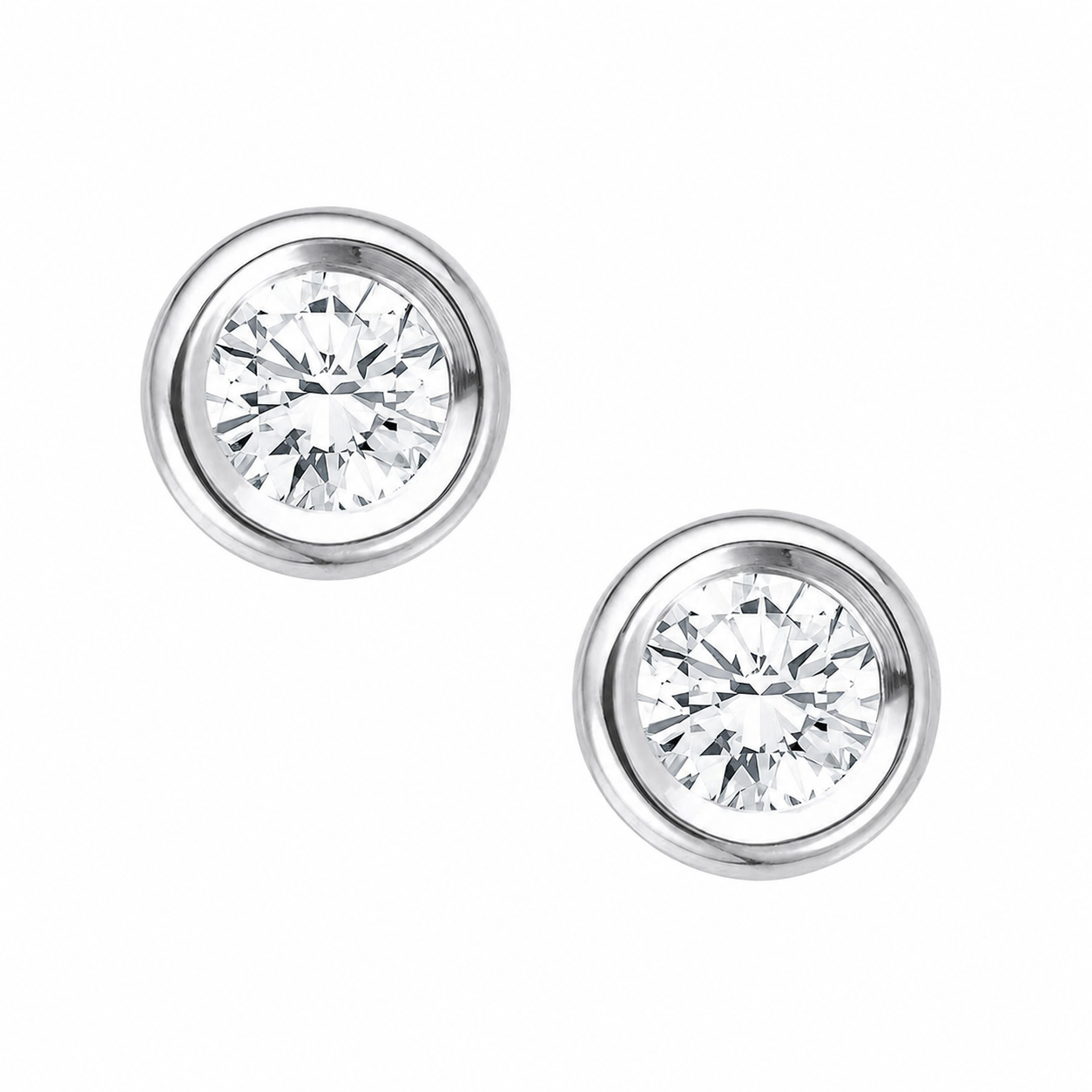 Krebber Essentials - Diamant Ohrstecker in Weißgold