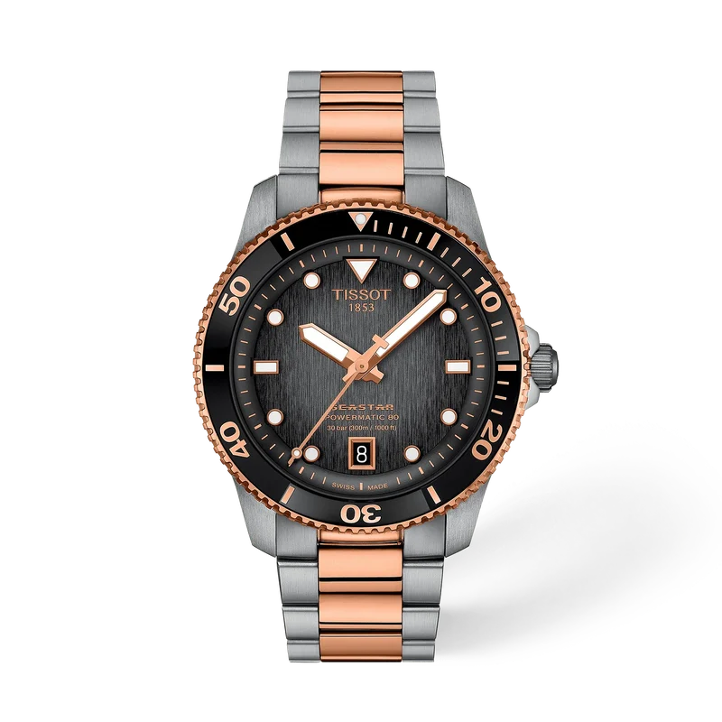 Tissot Seastar 1000 Powermatic 80 40 mm, Zifferblatt Grau, Referenz T120.807.22.051.01, bei Juwelier Krebber in Mönchengladbach-Rheydt