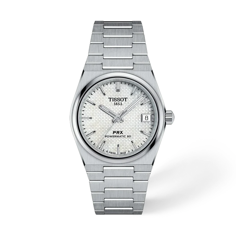 Tissot PRX Powermatic 80 35 mm, Zifferblatt Perlmutt, Referenz T137.207.11.111.00, bei Juwelier Krebber in Mönchengladbach-Rheydt