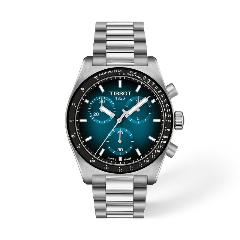Tissot PR 516 Chronograph 40 mm, Zifferblatt Blau, Referenz T149.417.11.041.01, bei Juwelier Krebber in Mönchengladbach-Rheydt