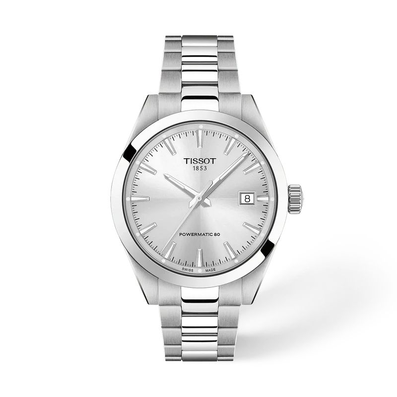 Tissot Gentleman 38 mm, Zifferblatt Silber, Referenz T165.807.11.031.00, bei Juwelier Krebber in Mönchengladbach-Rheydt