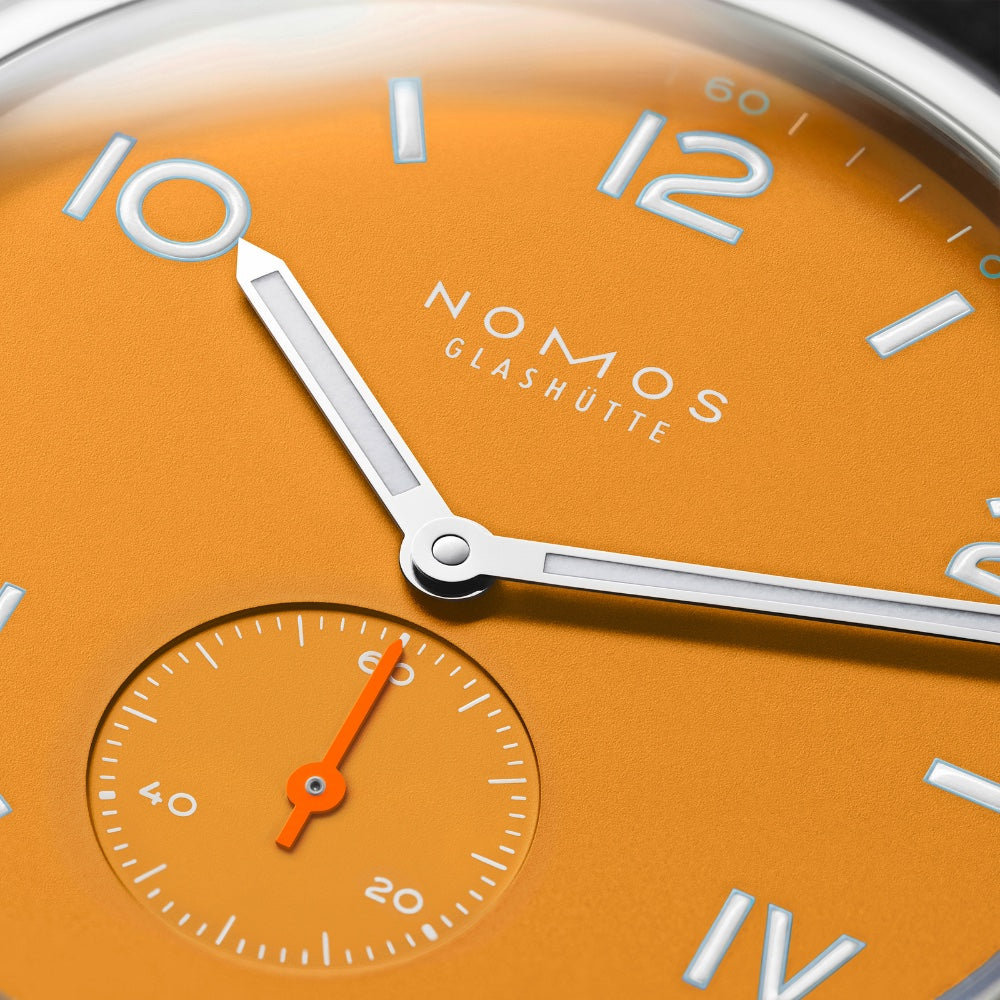 NOMOS Glashütte - Club Campus 38 future orange 729 NOMOS Glashütte - Club Campus 38 future orange 729 NOMOS Glashütte - Club Campus 38 absolute gray 727 Nomos Club Automat Datum juwelier-krebber-monchengladbach-rheydt-herrenuhr-nomos-glashutte-club-campus-future-orange
