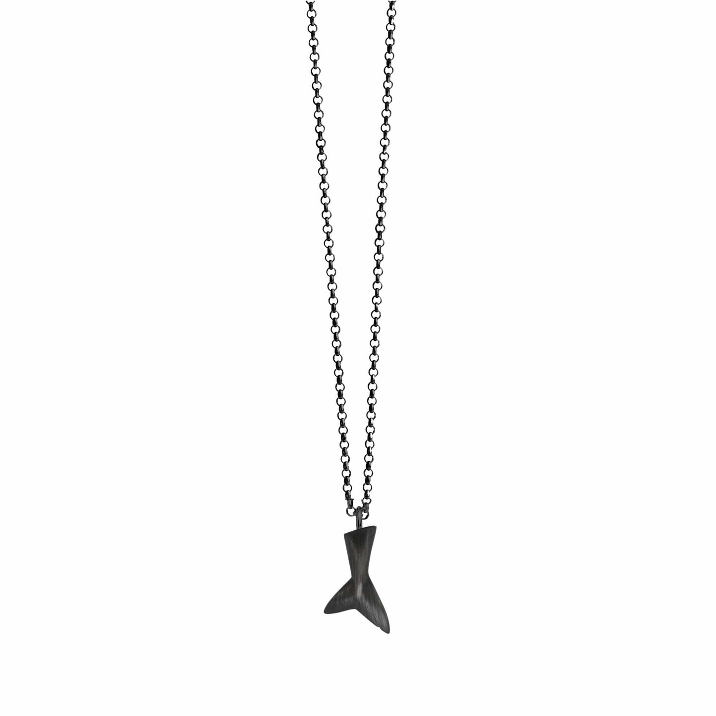 Ocean Story - Black Fin Kette in Silber