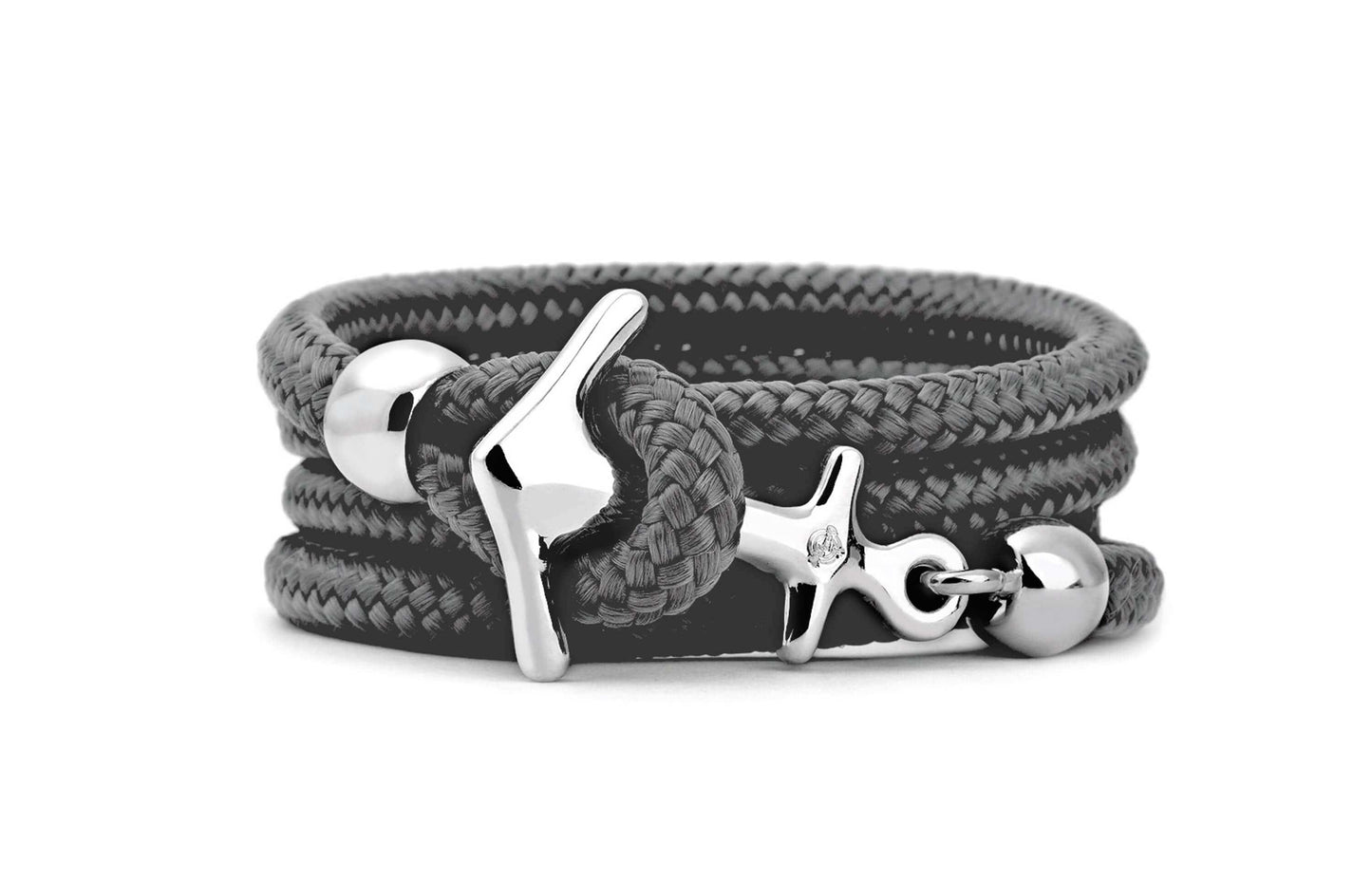 Anker Armband Grau Silber