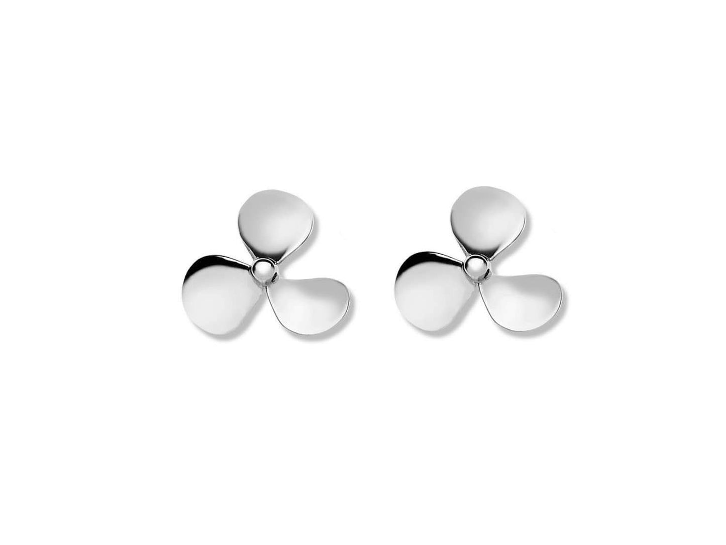 Silberne Ohrringe Propeller