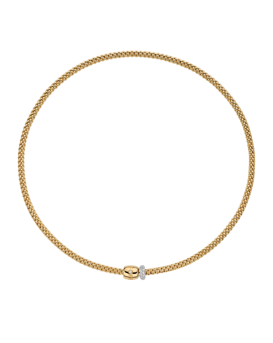 FOPE Flex'it kette mit dekorativen verscluss und pavébesatzt - Juwelier Krebber in Mönchengladbach-Rheydt seit 1914