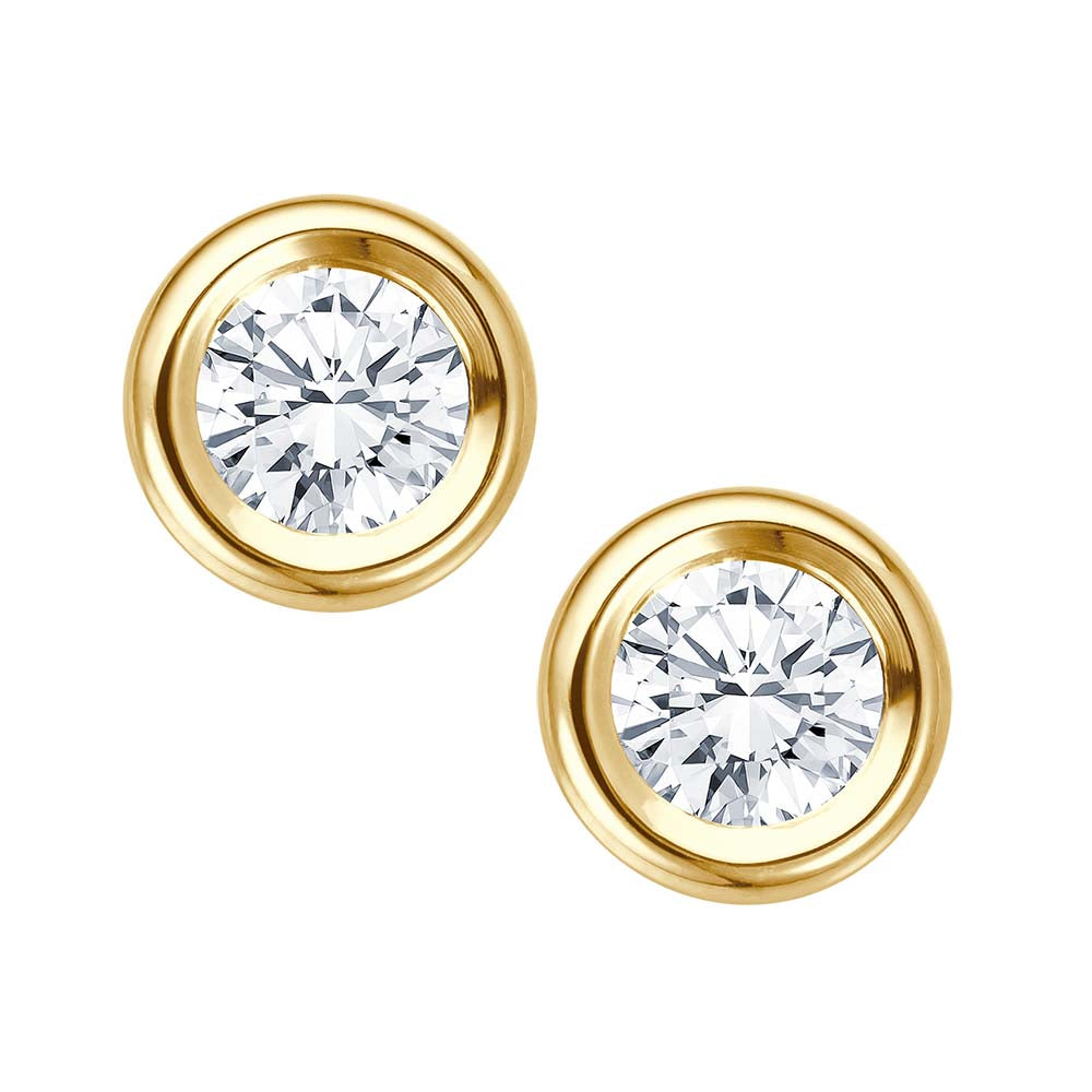Krebber Essentials Diamant Ohrstecker in Gelbgold bei Juwelier Krebber in Mönchengladbach-Rheydt.
