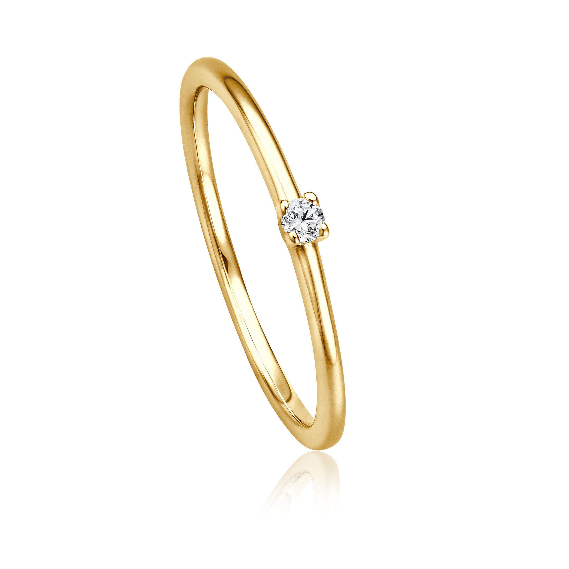 Krebber Essentials Diamant Damenring in Gelbgold bei Juwelier Krebber in Mönchengladbach-Rheydt.