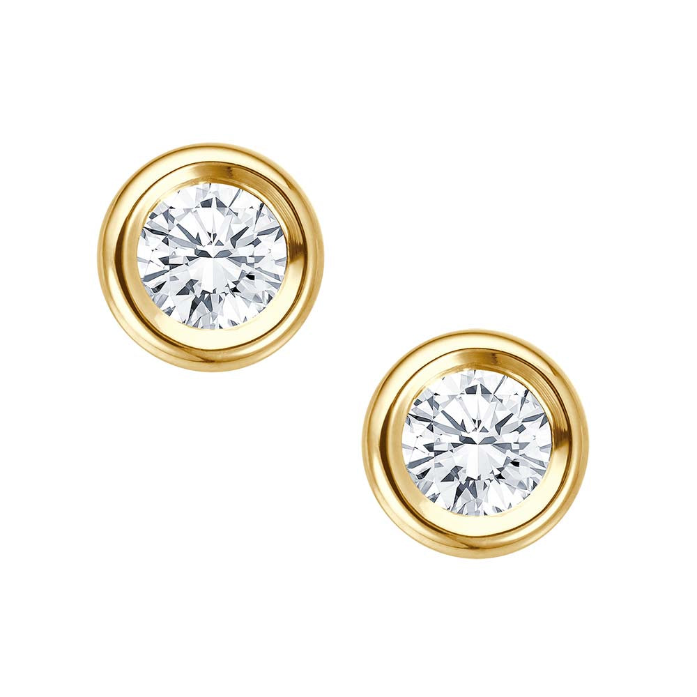 Krebber Essentials Diamant Ohrstecker in Gelbgold bei Juwelier Krebber in Mönchengladbach-Rheydt.