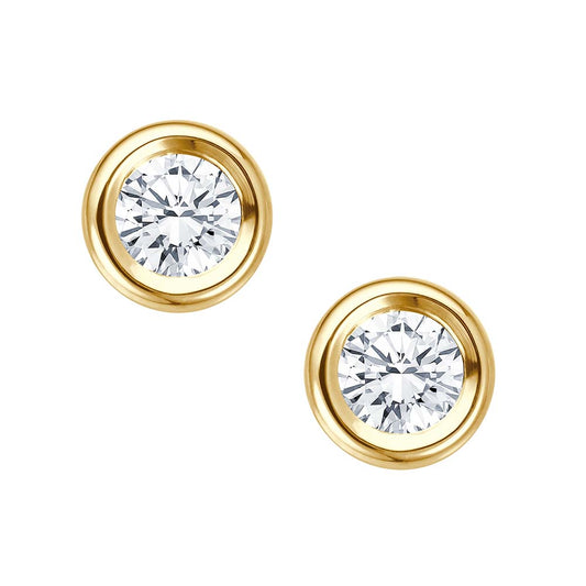 Krebber Essentials Diamant Ohrstecker in Gelbgold bei Juwelier Krebber in Mönchengladbach-Rheydt.