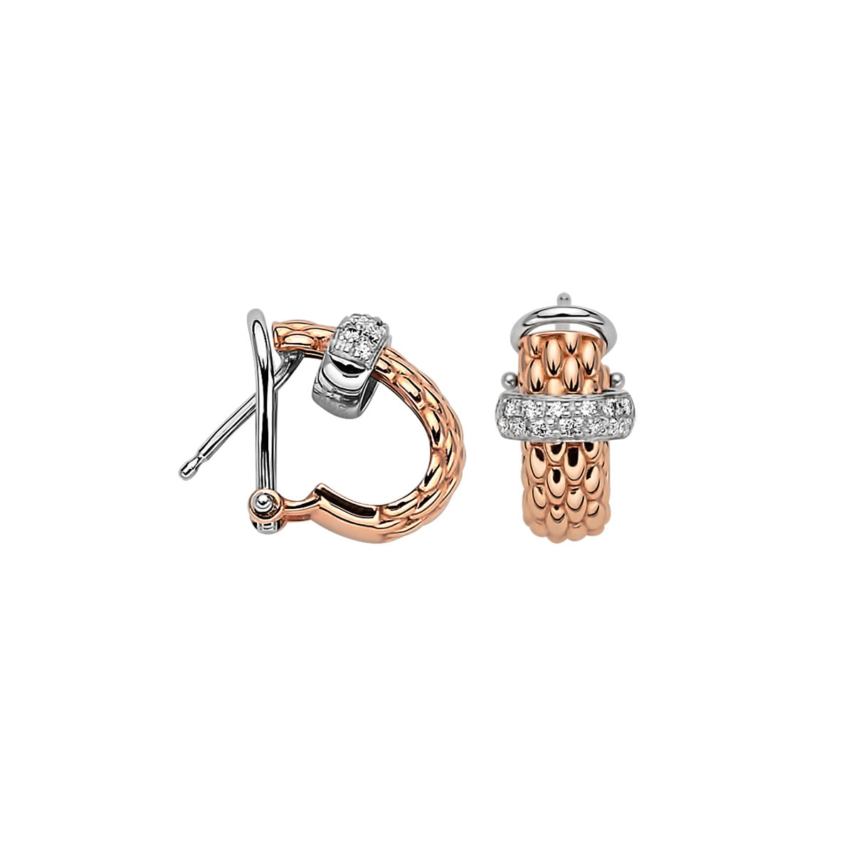 FOPE - Ohrschmuck Creolen Schmuck Brillantschmuck Vendome Weiß- und Rotgold