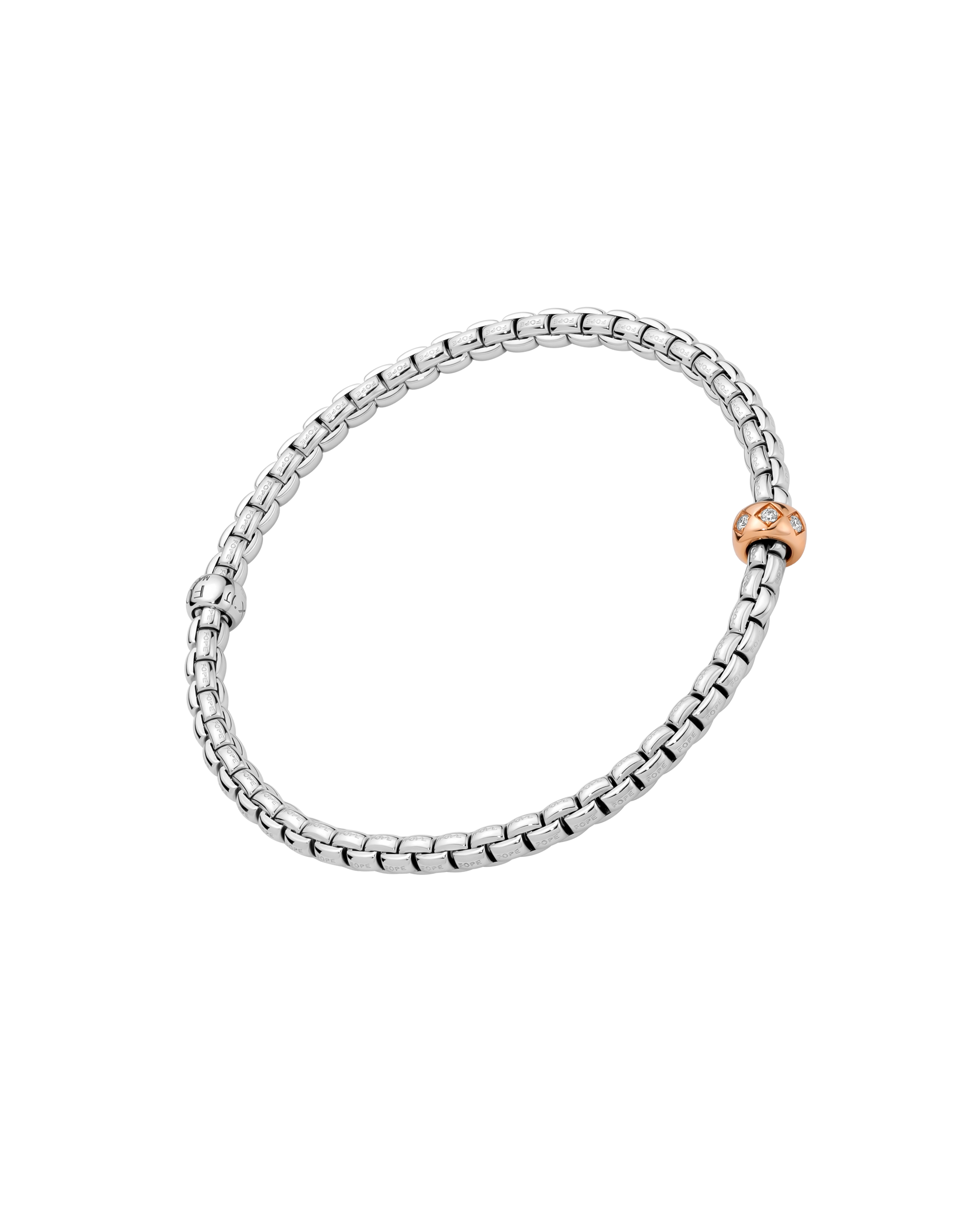 FOPE Flex'it Armband mit Diamanten in Rautenfassung bei Krebber in Rheydt