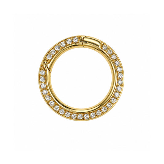 Krebber Essentials Diamant-Clip aus 18 Karat Gold, 0,45 ct, Produktansicht, bei Juwelier Krebber in Mönchengladbach-Rheydt