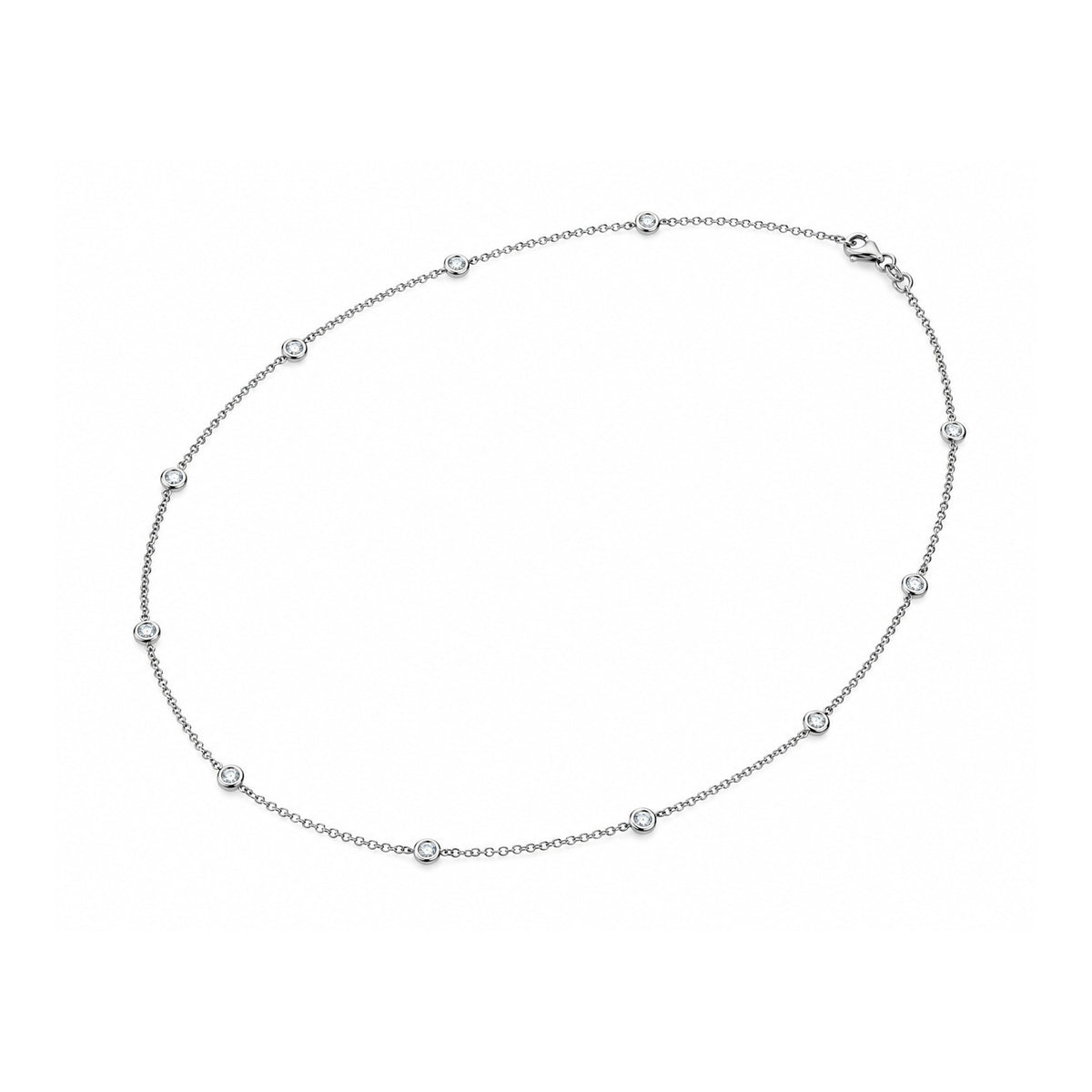 Krebber Essentials Diamant-Collier aus 18 Karat Gold, 0,54 ct, Produktansicht, bei Juwelier Krebber in Mönchengladbach-Rheydt