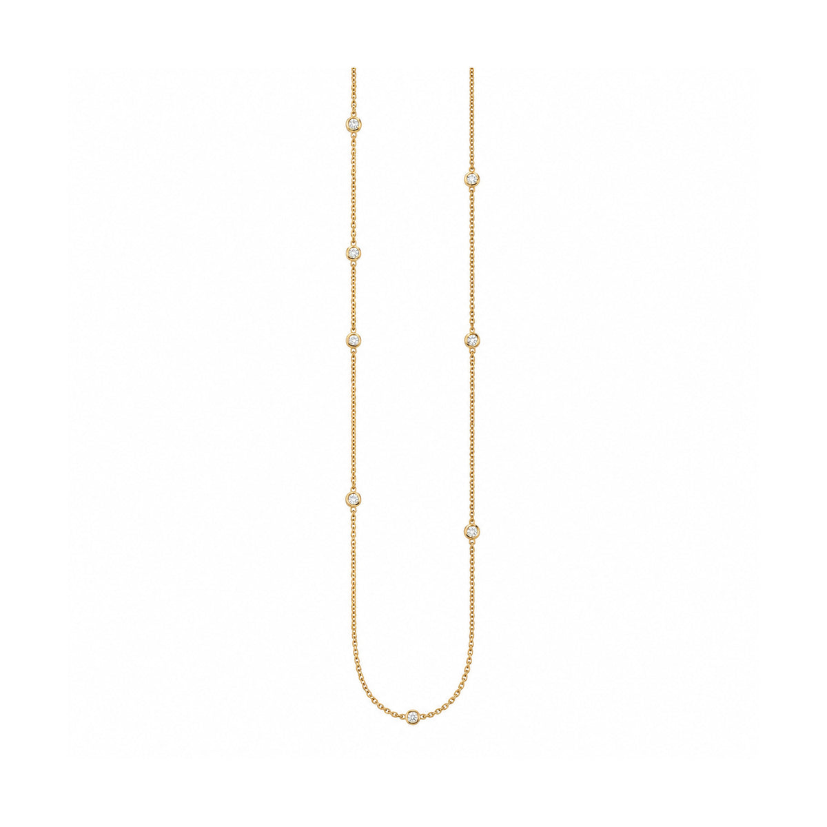 Krebber Essentials Diamant-Collier aus 18 Karat Gold, 0,64 ct, Detailansicht, bei Juwelier Krebber in Mönchengladbach-Rheydt