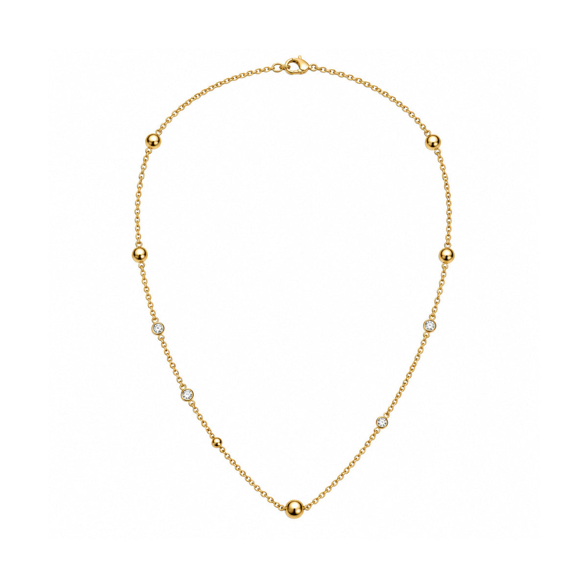 Krebber Essentials Diamant-Collier aus 18 Karat Gold, 0,27 ct, Produktansicht, bei Juwelier Krebber in Mönchengladbach-Rheydt