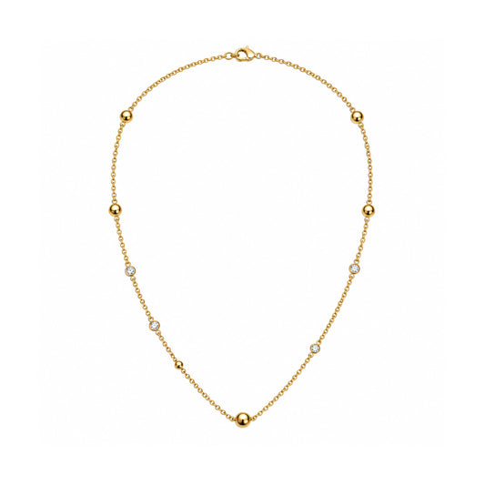 Krebber Essentials Diamant-Collier aus 18 Karat Gold, 0,27 ct, Produktansicht, bei Juwelier Krebber in Mönchengladbach-Rheydt