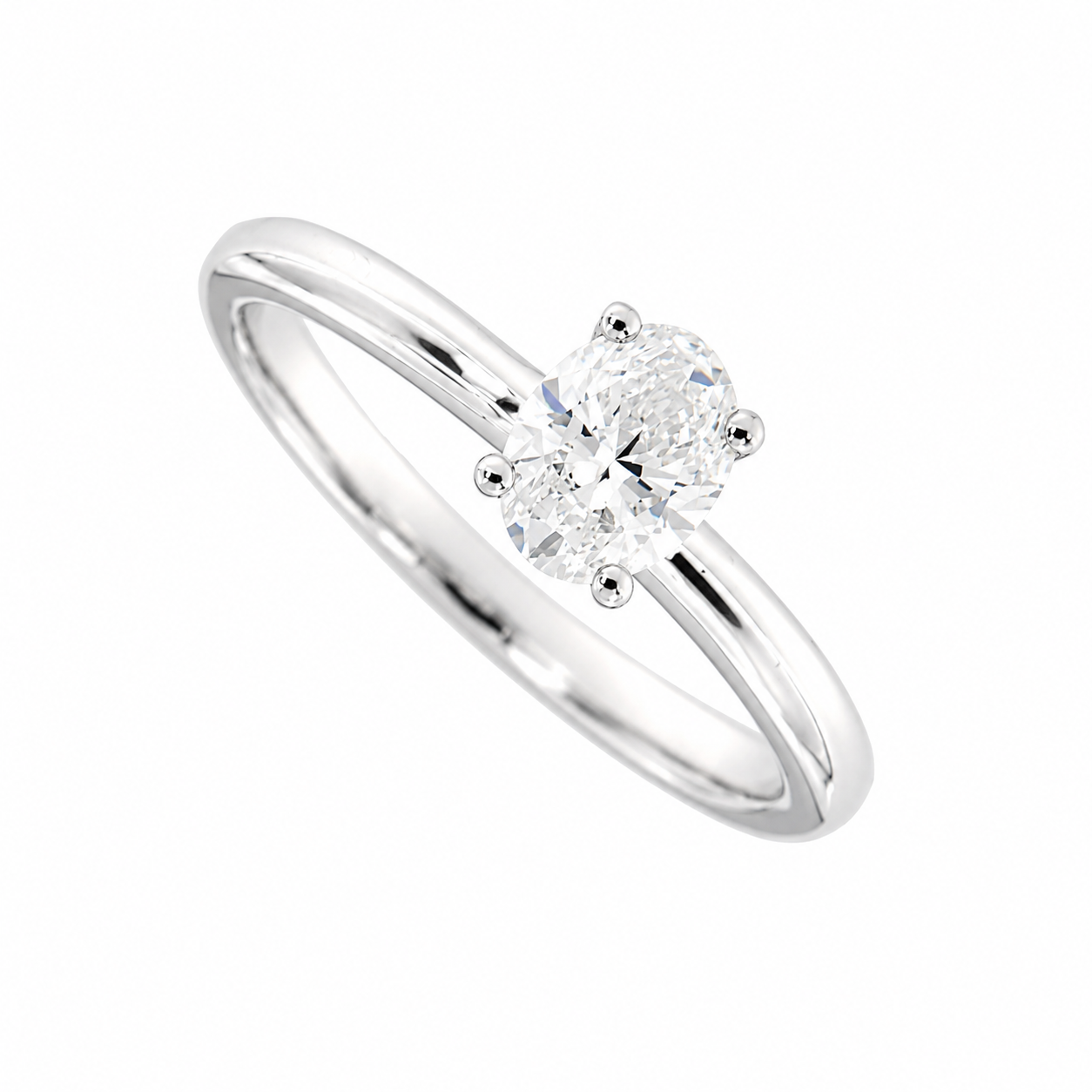 Krebber Essentials Solitärring mit ovalem Diamanten aus Gold bei Juwelier Krebber in Mönchengladbach-Rheydt