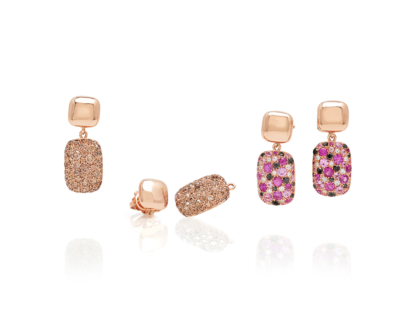 Krebber Colors - Anhänger mit Kette und braunen Diamanten aus 18 Karat Gelbgold