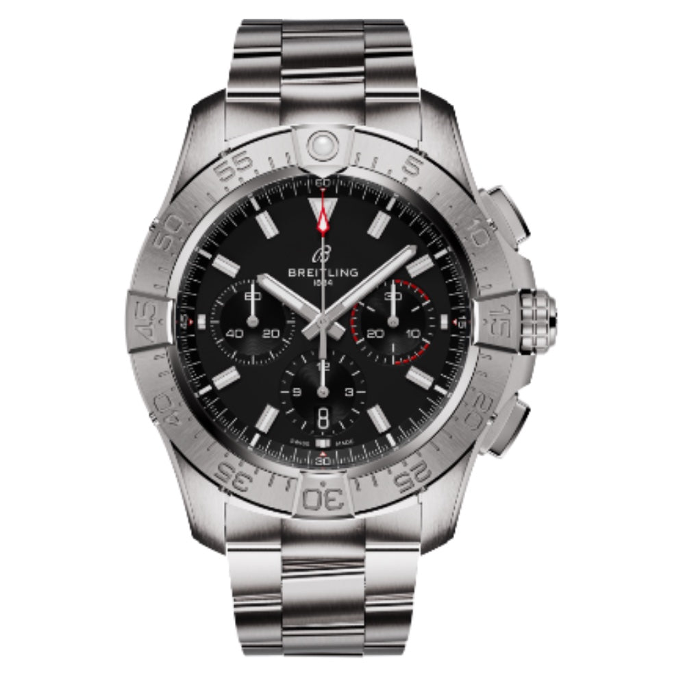 Breitling Avenger Automatic GMT Edelstahl 45  juwelier Krebber Rheydt