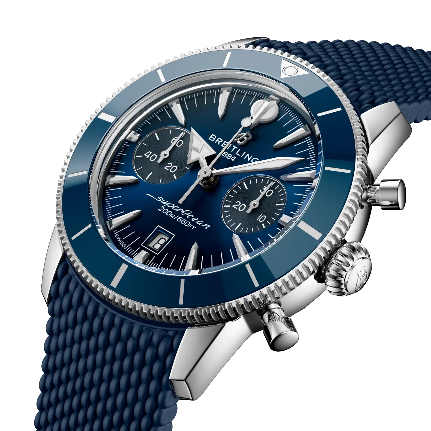 Breitling Superocean Heritage B20 Automatic 42 blau AB0156161C1S1 Uhr Juwelier Krebber Mönchengladbach Rheydt
