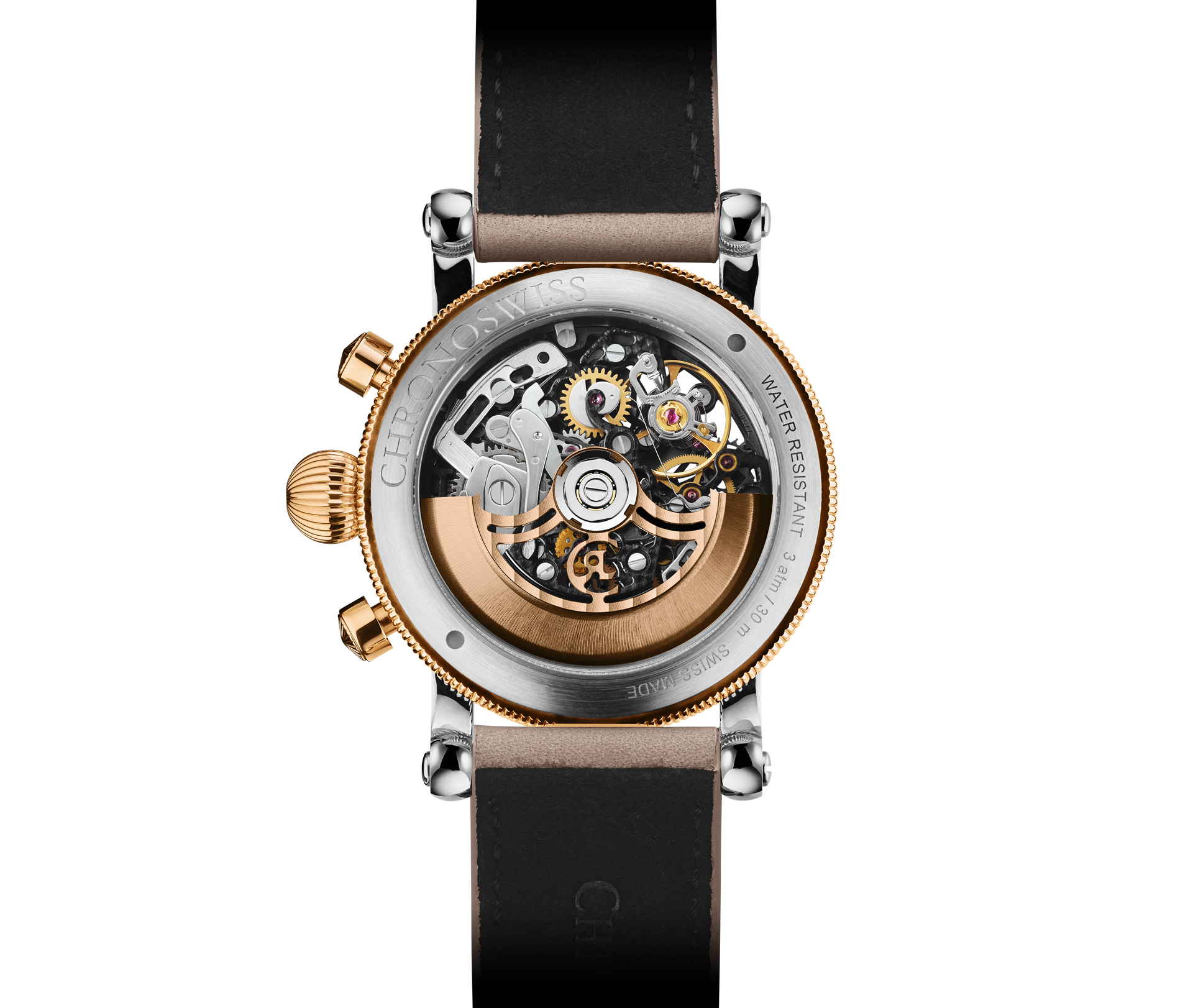 Chronoswiss Opus Chronograph Dakar Sundown mit Kaliber C.741S – Rückansicht bei Juwelier Krebber in Mönchengladbach-Rheydt
