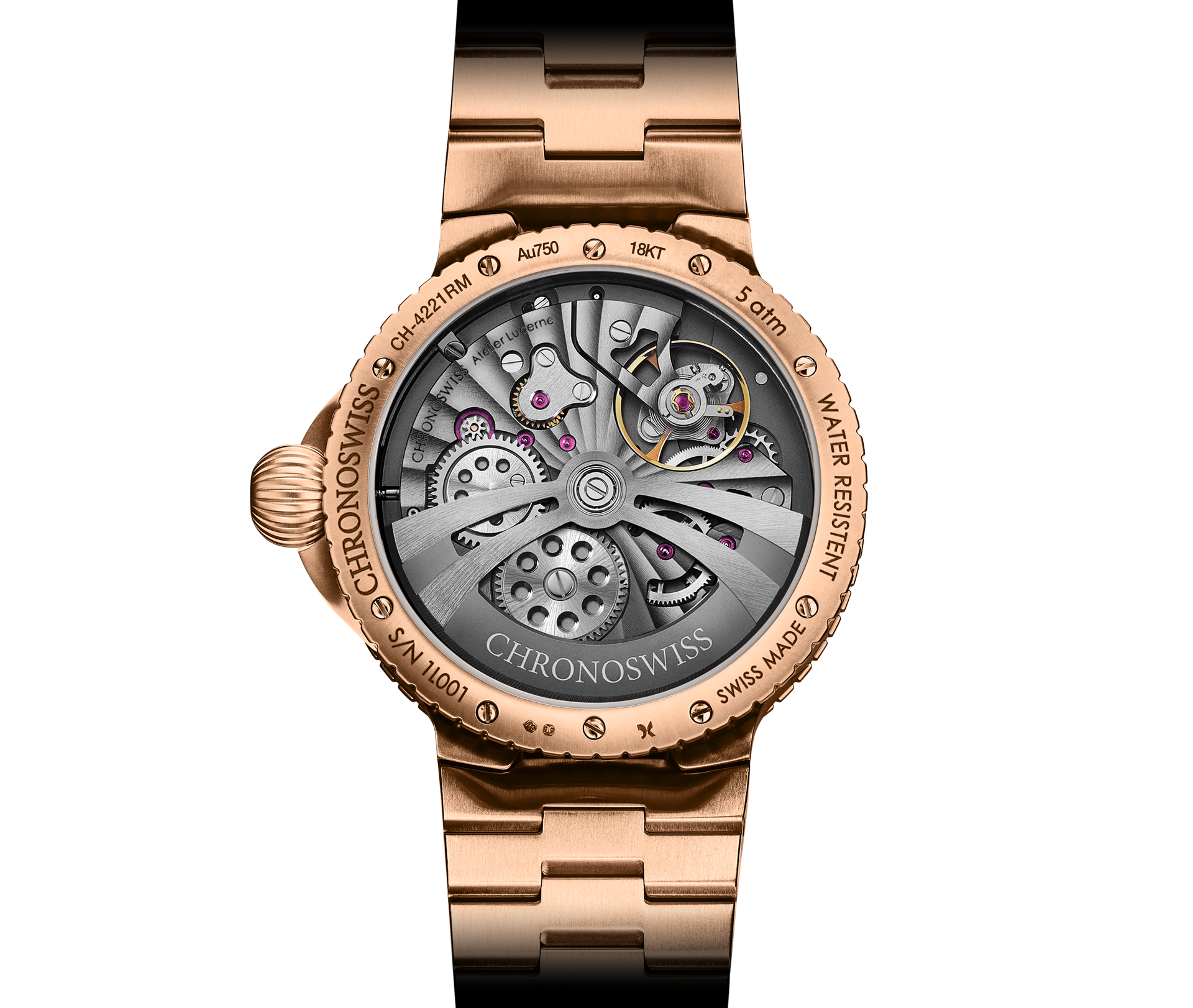 Chronoswiss Limiterte Edition Pulse GMT Enamel Sky Gold 41mm Uhr bei Juwelier Krebber in Rheydt