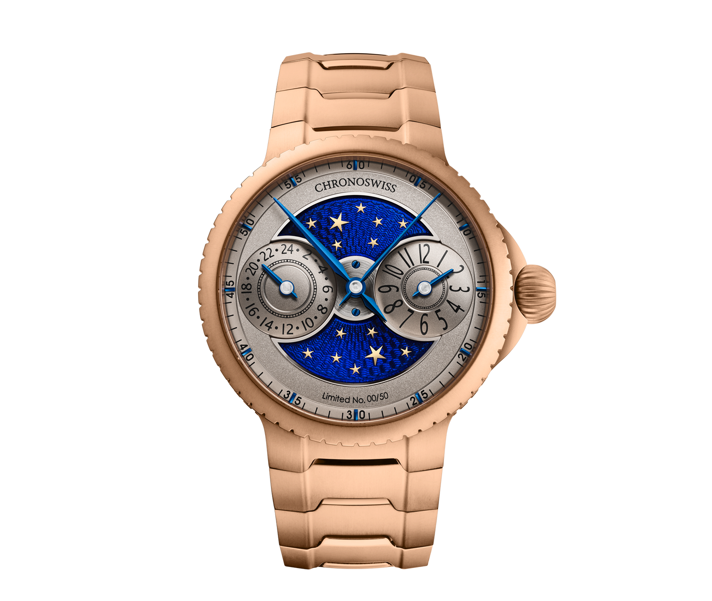 Chronoswiss Limiterte Edition Pulse GMT Enamel Sky Gold 41mm Uhr bei Juwelier Krebber in Rheydt