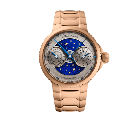 Chronoswiss Limiterte Edition Pulse GMT Enamel Sky Gold 41mm Uhr bei Juwelier Krebber in Rheydt