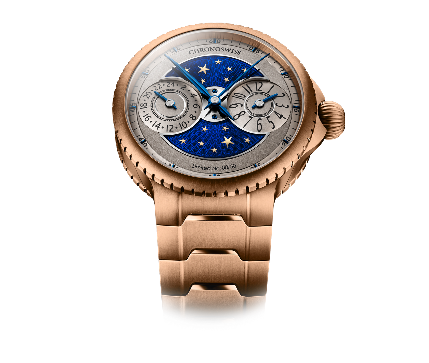 Chronoswiss Limiterte Edition Pulse GMT Enamel Sky Gold 41mm Uhr bei Juwelier Krebber in Rheydt