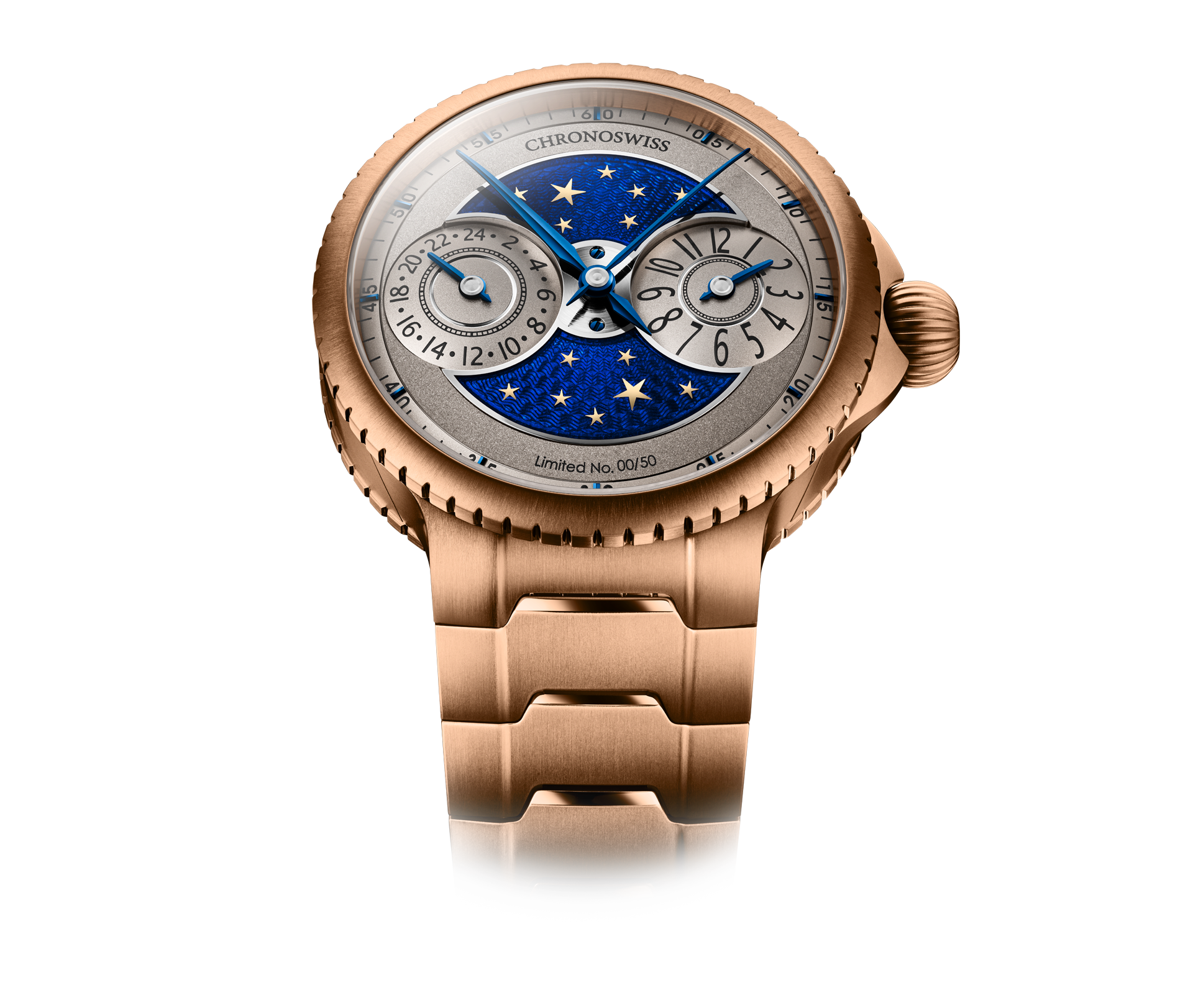Chronoswiss Limiterte Edition Pulse GMT Enamel Sky Gold 41mm Uhr bei Juwelier Krebber in Rheydt