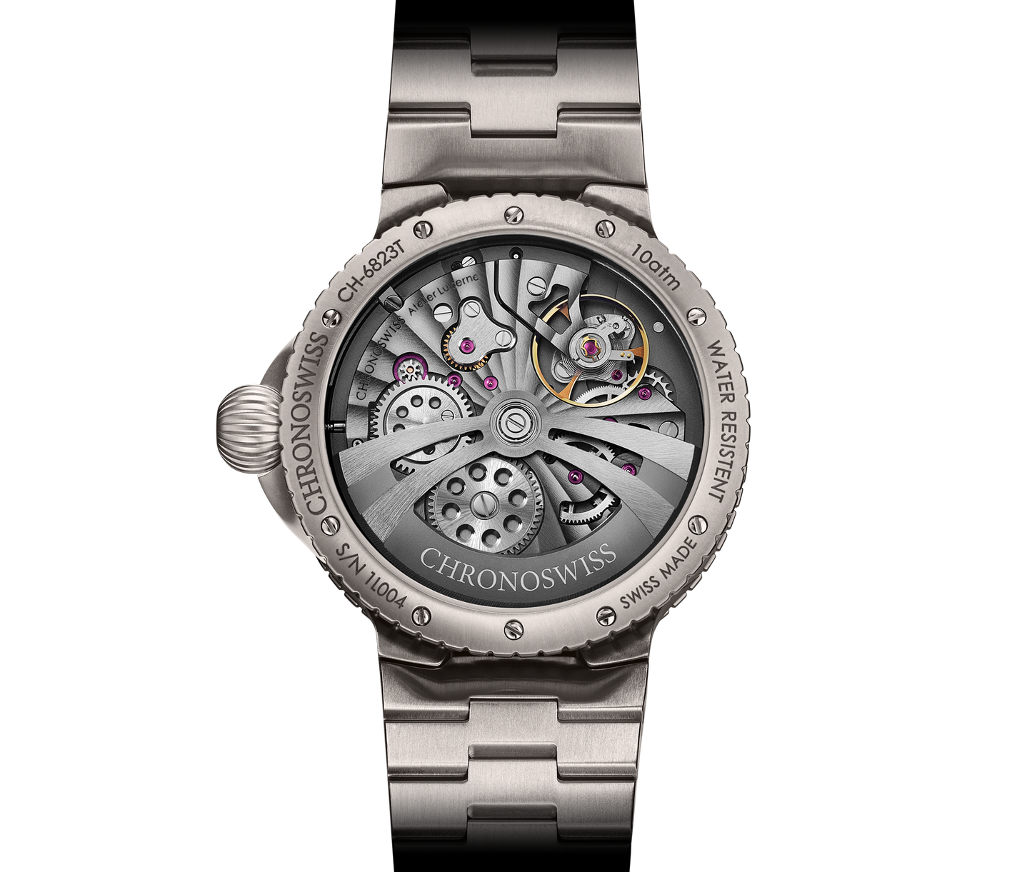 Chronoswiss Limiterte Edition Pulse GMT Silver Guilloche Uhr bei Juwelier Krebber in Rheydt